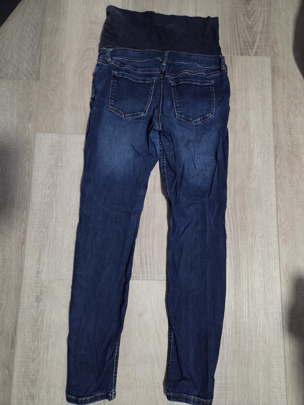 Thyme Maternity Reg Fit Jeans- Dark Blue Over-Bump Panel SM - Picture 4 of 4